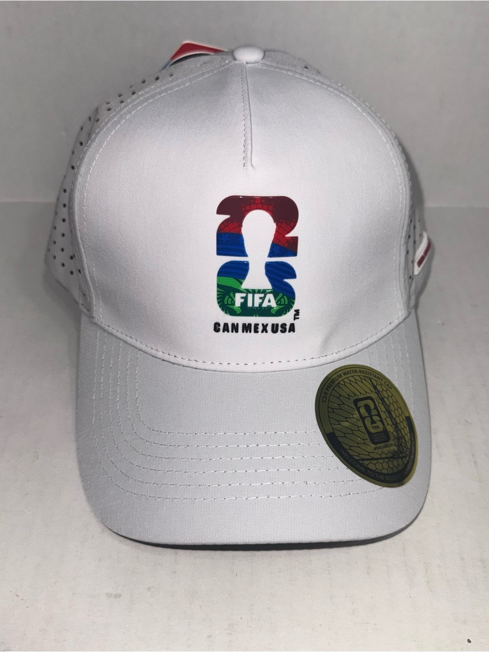 FIFA World Cup 2026 Official Premium Hat White Water Resistant Snapback Cap NWT